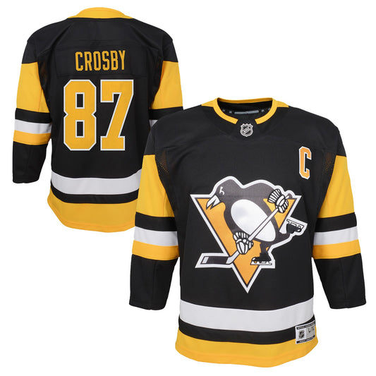 Youth Sydney Crosby Pittsburgh Penguins Black Home Premier Jersey - Pro Jersey Sports