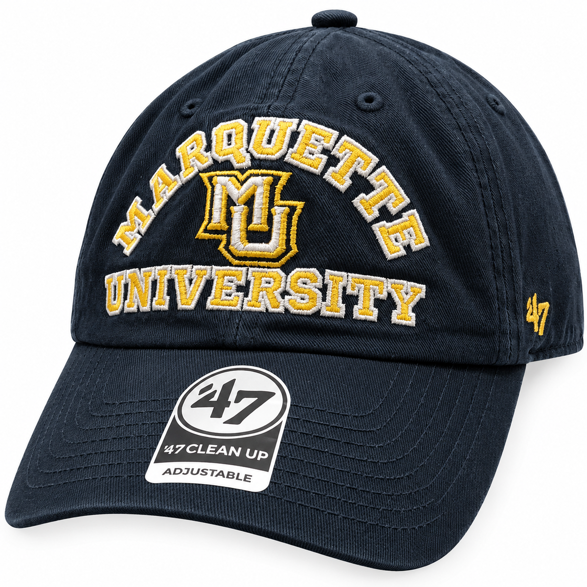 Marquette Golden Eagles Clean Up '47 Brand Arch Navy Adjustable Hat