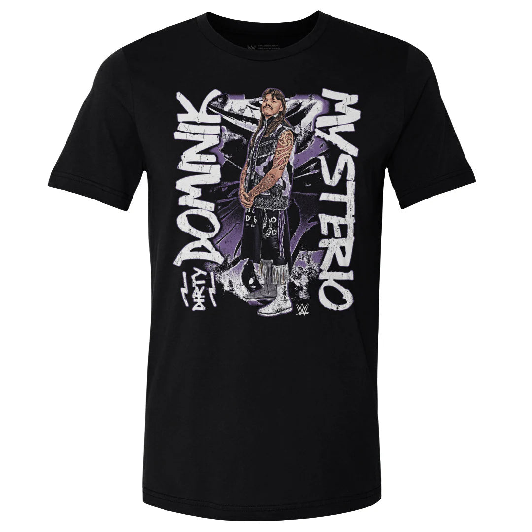 Men's WWE Dominick Mysterio Grunge Black T-Shirt - Pro Jersey Sports