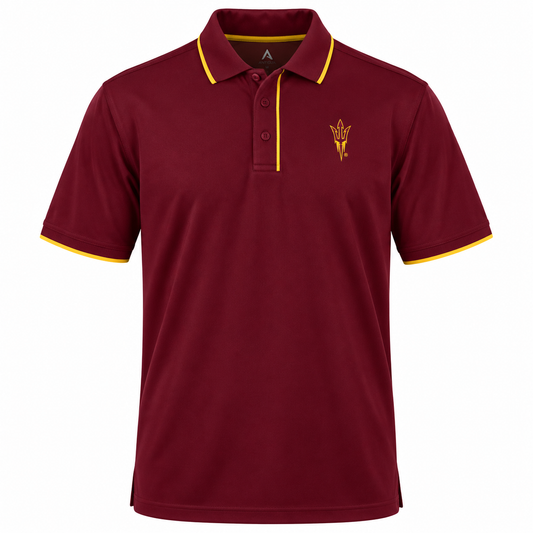 Men's NCAA Arizona State Sun Devils Elite Polo Shirt By Antigua