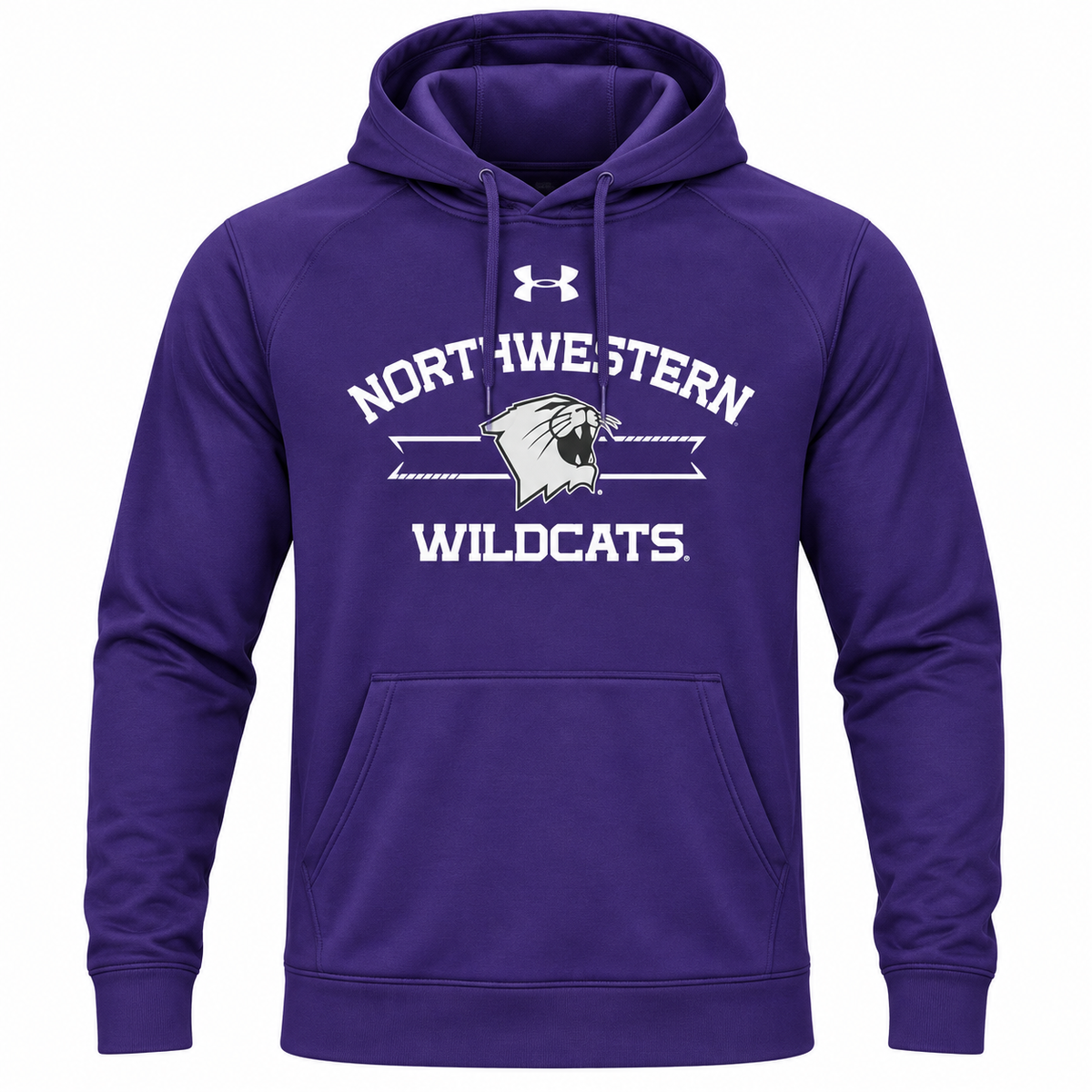 Men's Northwestern Wildcats Under Armour Armourfleece Storm Purple Hoodie
