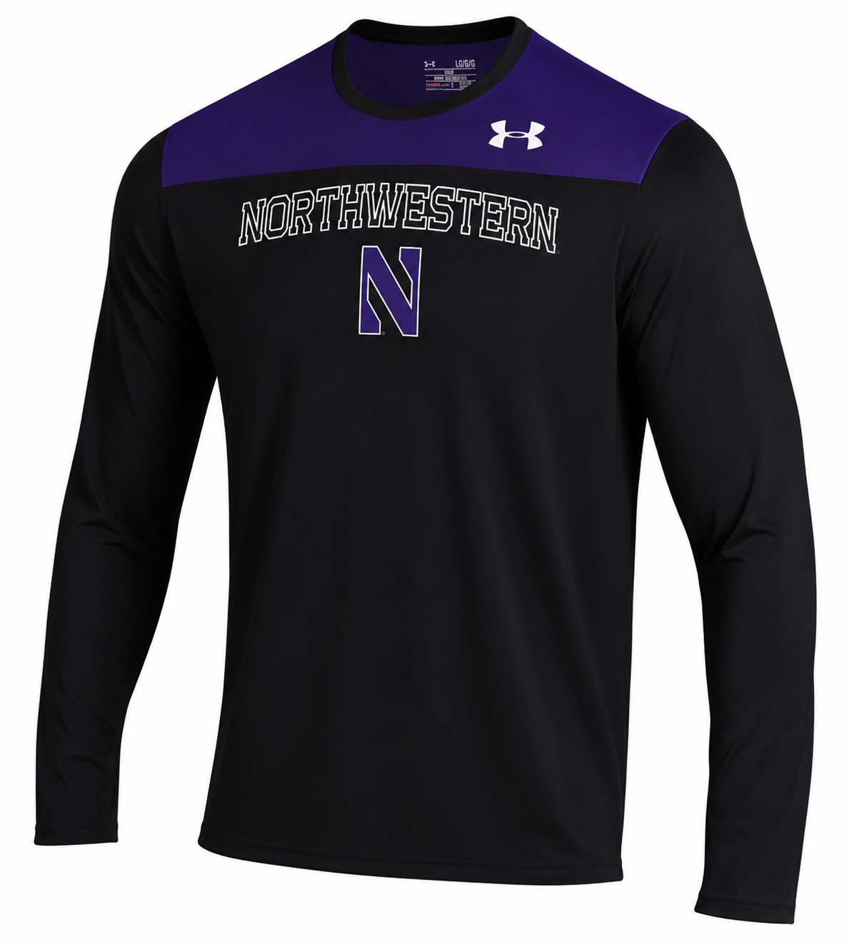 Men's Northwestern Wildcats Under Armour Foundation Long Sleeve Tech Tee