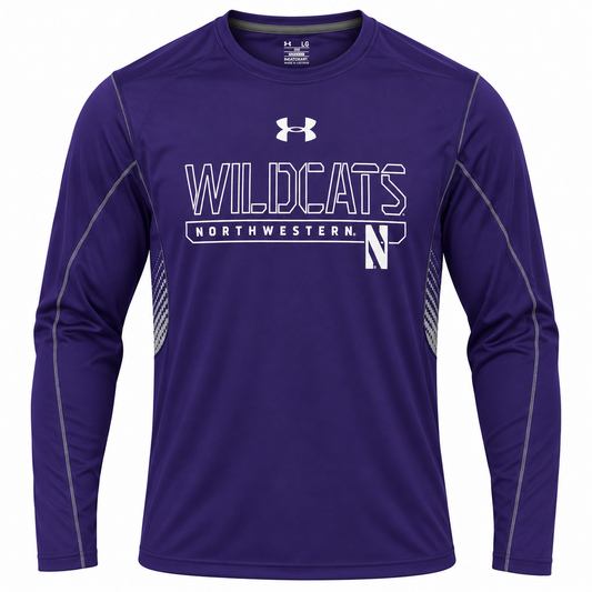 Men's Under Armour Northwestern Wildcats Limitless HeatGear Purple Long Sleeve T-Shirt