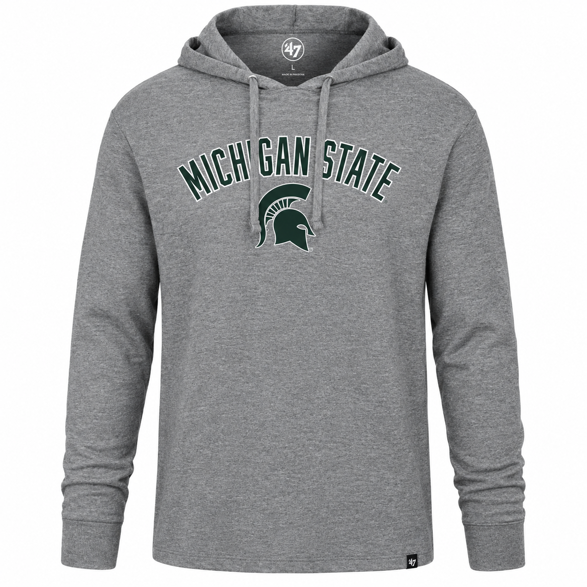 Mens Michigan State Spartans '47 NCAA Focus Club Hood Long Sleeve T-Shirt