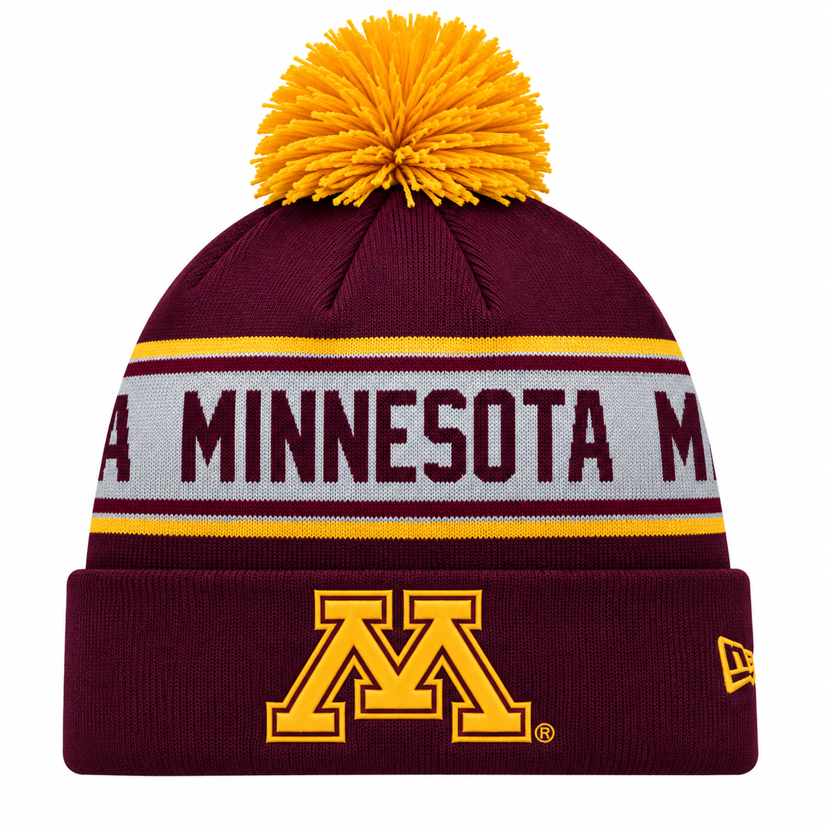 Minnesota Golden Gophers NCAA New Era Maroon Repeat Cuffed Pom Knit Hat
