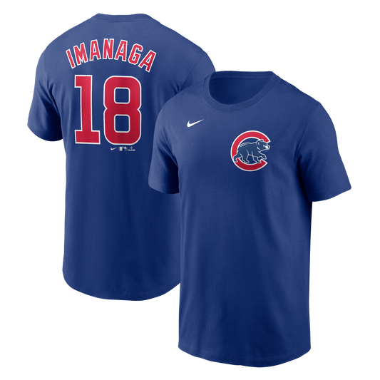 Men's Shota Imanaga Chicago Cubs Nike Royal Blue Name and Number T-Shirt - Pro Jersey Sports
