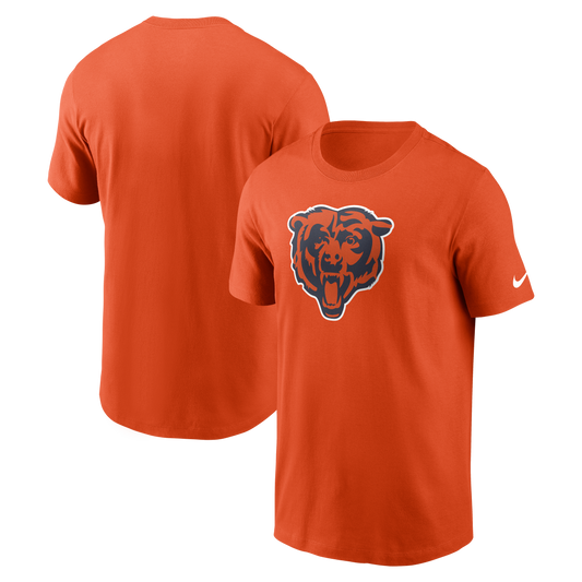 Mens Chicago Bears Nike Check Down Logo Orange Tee