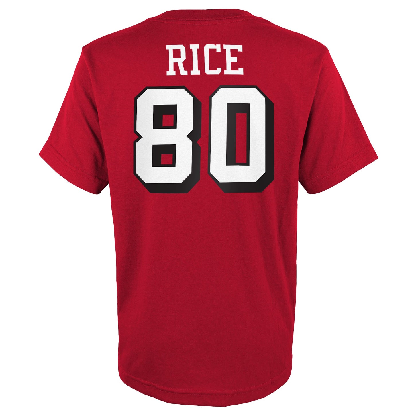 Youth Jerry Rice San Francisco 49ers Red Mitchell & Ness Retro Player Name And Number T-Shirt - Pro Jersey Sports