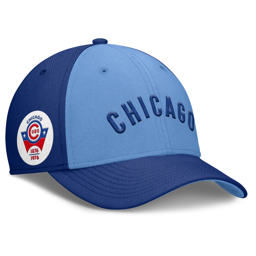 Chicago Cubs Nike Cooperstown Dri-Fit Rise City Blue Flex Hat - Pro Jersey Sports
