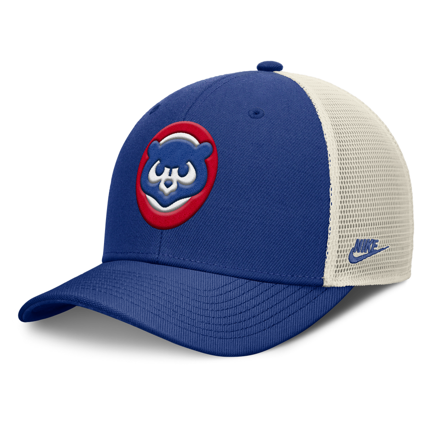 Chicago Cubs Nike Rise Royal Blue Adjustable Snapback Trucker Hat - Pro Jersey Sports