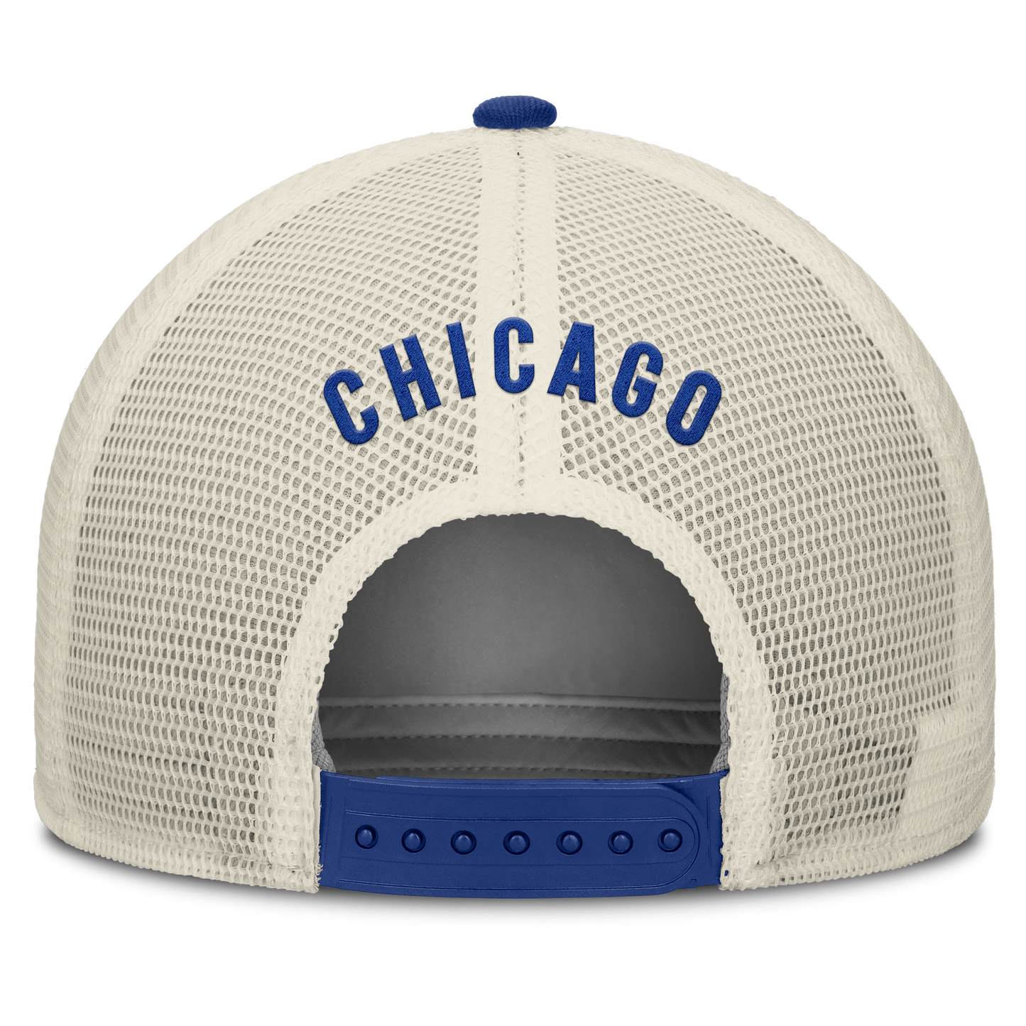 Chicago Cubs Nike Rise Royal Blue Adjustable Snapback Trucker Hat - Pro Jersey Sports