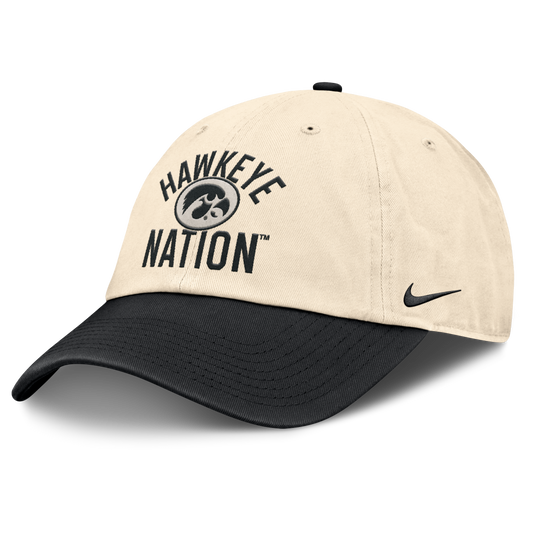 Iowa Hawkeyes Nike Unisex 2026 Primetime Natural 2-Tone Club Adjustable Hat - Natural - Pro Jersey Sports