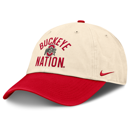 Ohio State Buckeyes Nike Unisex 2026 Primetime Natural 2-Tone Club Adjustable Hat - Natural - Pro Jersey Sports