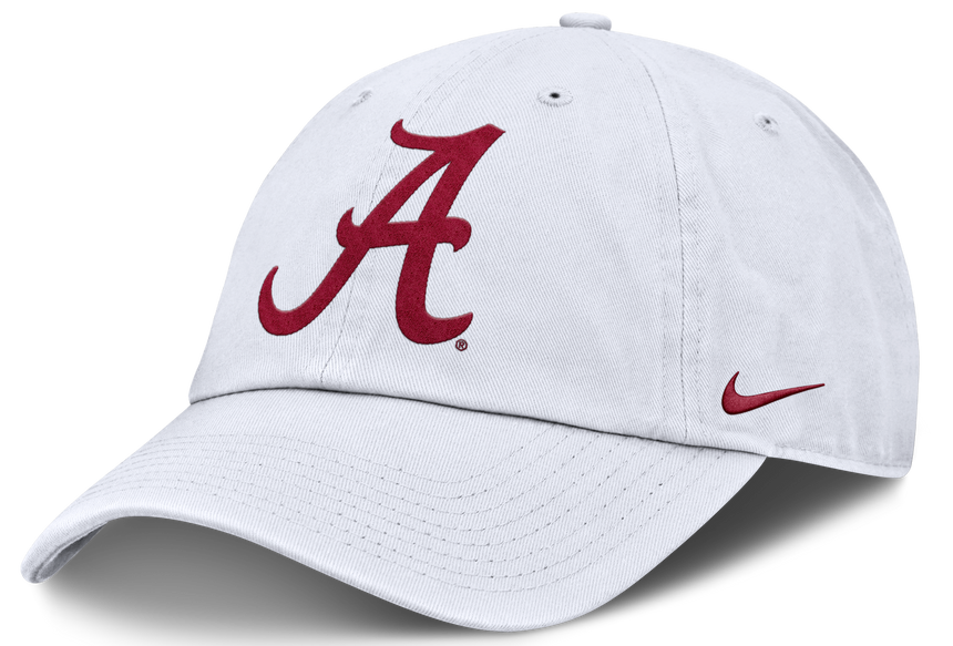 Alabama Crimson Tide Nike White Club Primetime Adjustable Hat - Pro Jersey Sports