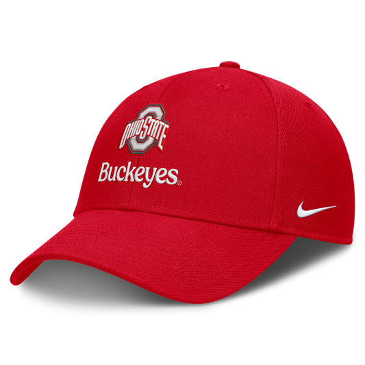Ohio State Buckeyes Nike Primetime Rise Adjustable Hat -Red - Pro Jersey Sports