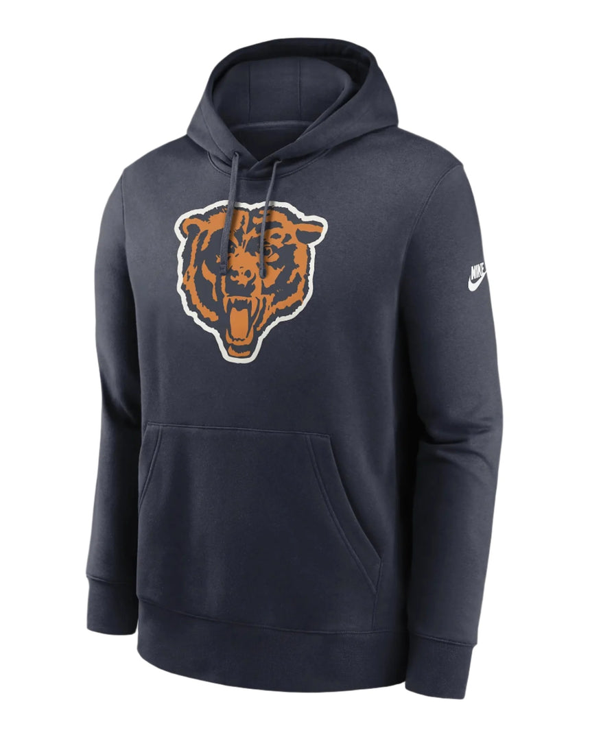 Men's Chicago Bears Nike Navy Rewind Club Logo Fleece Pullover Hoodie - Pro Jersey Sports