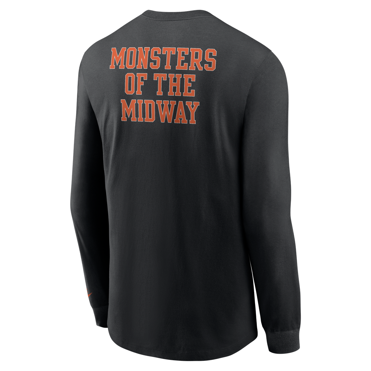Mens Chicago Bears Nike Black Double Reverse Long Sleeve Tee