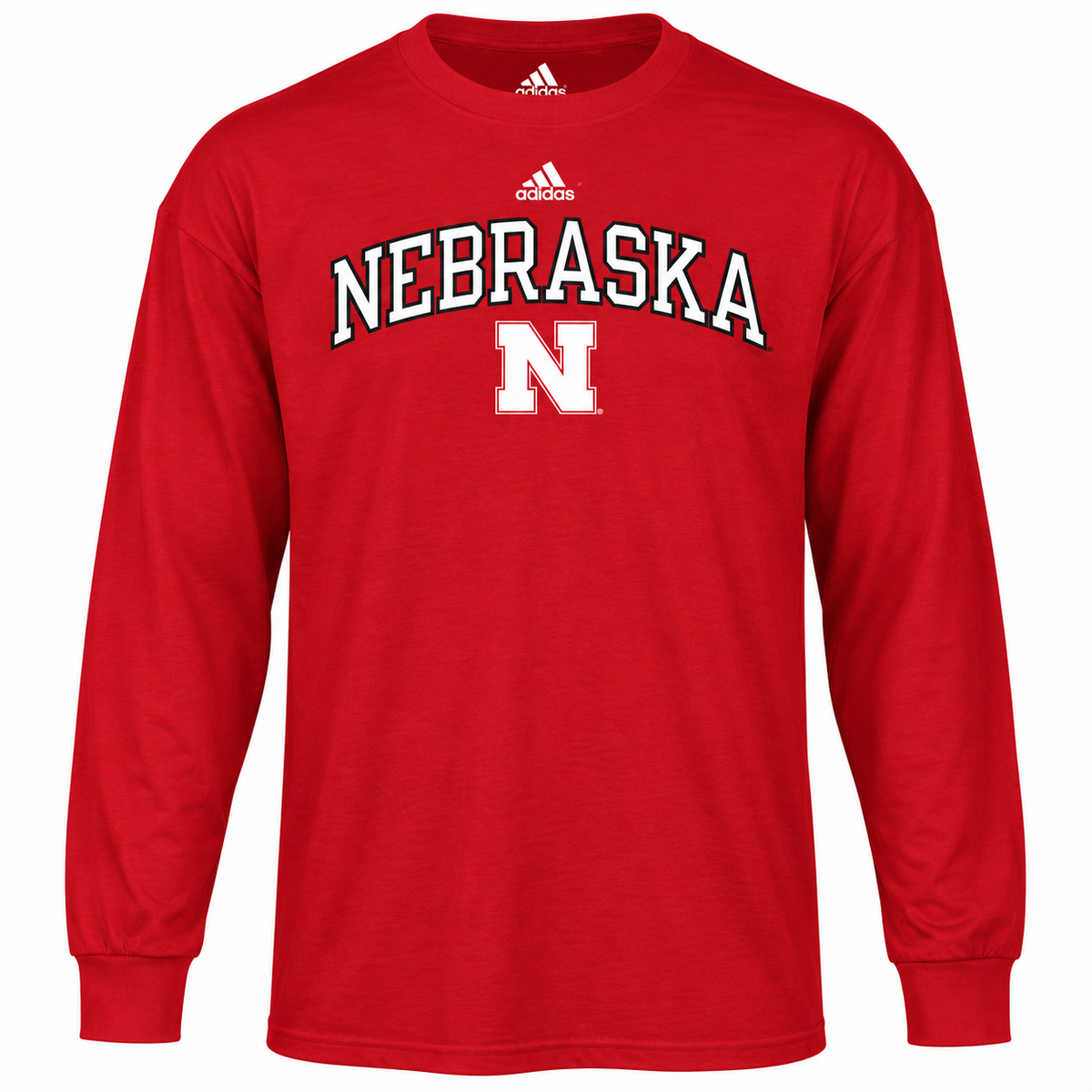 Nebraska Corn Huskers Adidas Long Sleeve In Play T-Shirt