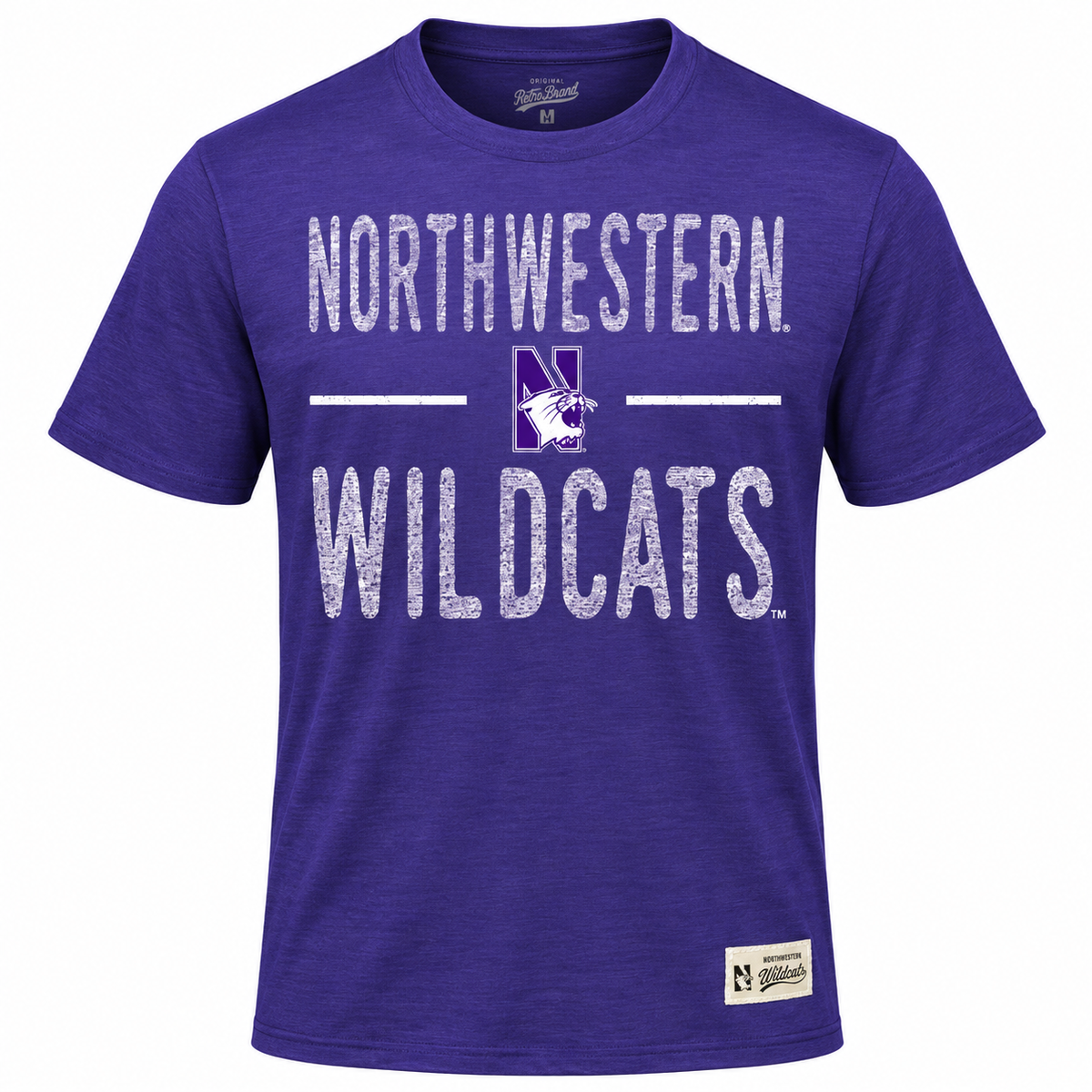 Northwestern Wildcats Gen2 Youth Purple Scratched Out Shirt