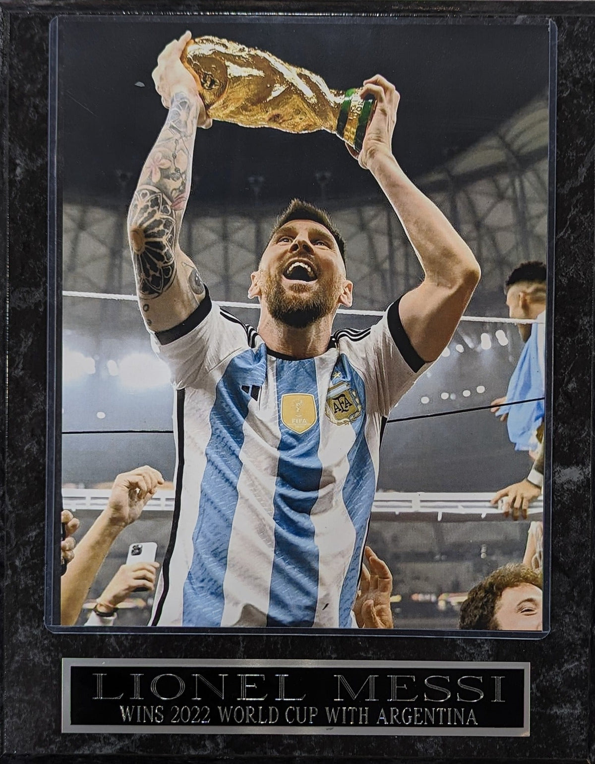 Lionel Messi Argentina 2022 World Cup Plaque - Pro Jersey Sports