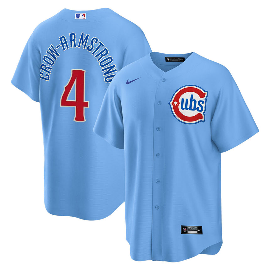 NIKE Youth Chicago Cubs Pete Crow-Armstrong Light Blue 2nd Alternate Replica Jersey - Pro Jersey Sports