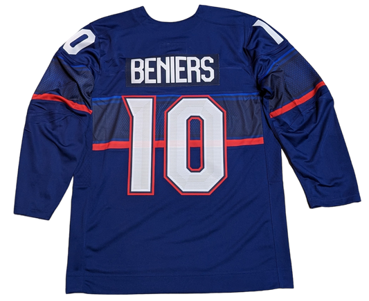 Mens USA Hockey Matty Beniers Nike Olympic Navy Replica Jersey - Pro Jersey Sports