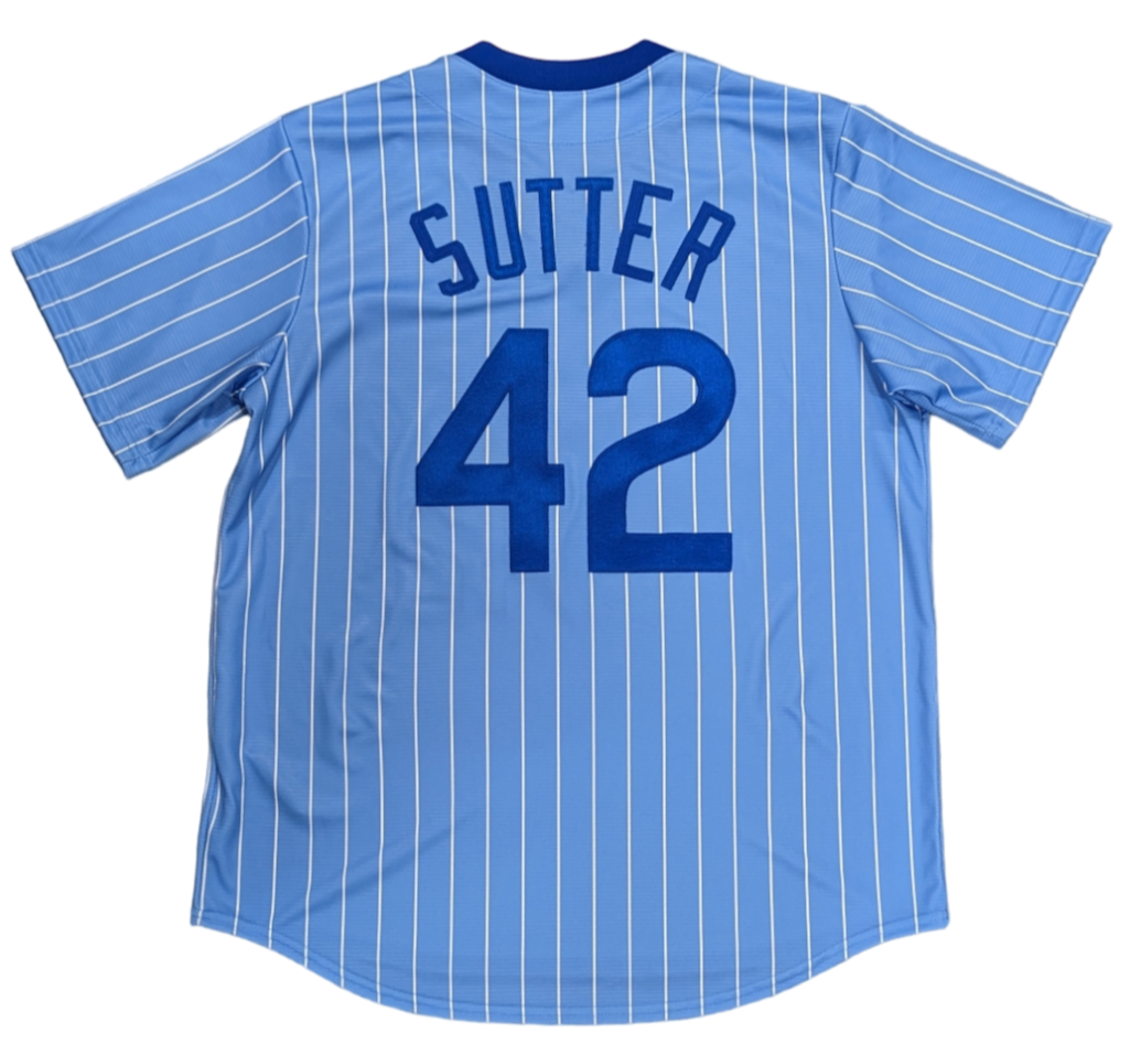 Men's Bruce Sutter Chicago Cubs Cooperstown Powder Blue 1981 NIKE Replica Jersey - Pro Jersey Sports