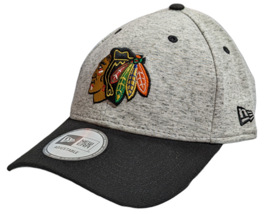 New Era Chicago Blackhawks Gray/Black Team Rogue 9FORTY Adjustable Cap - Pro Jersey Sports