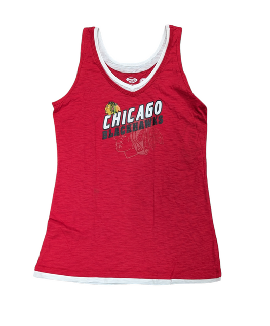 Women's Chicago Blackhawks Concepts Sport Red 2 Layer Tank Top
