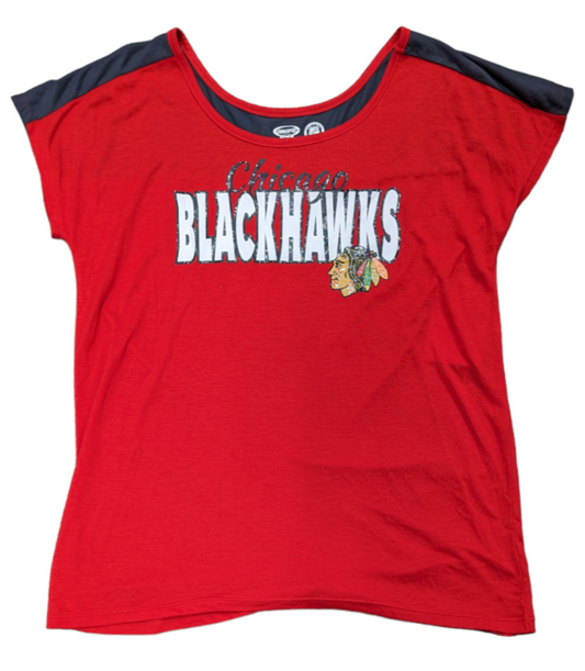 Women's Chicago Blackhawks Red Concepts SportComeback Tee By Concepts Sport - Pro Jersey Sports