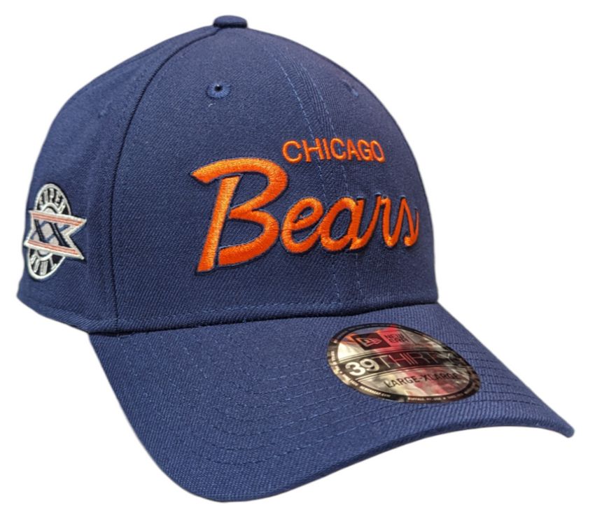 Chicago Bears New Era Super Bowl XX Griswold Navy 39THIRTY Flex Hat - Pro Jersey Sports