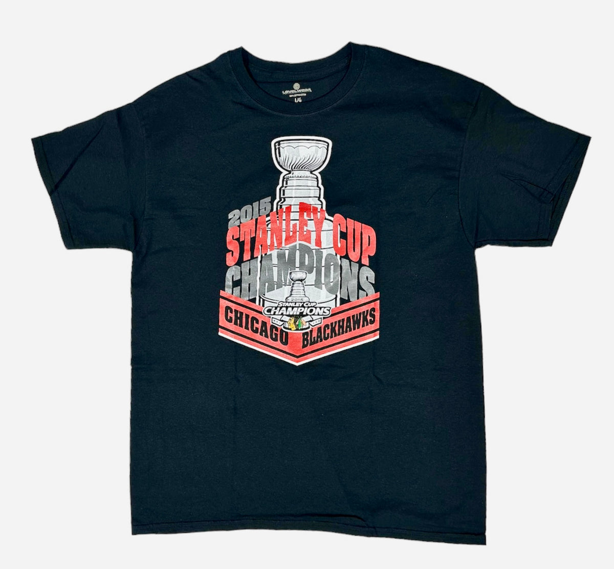 Men's Chicago Blackhawks 2015 Stanley Cup Champions Victory T-Shirt By Levelwear - Pro Jersey Sports