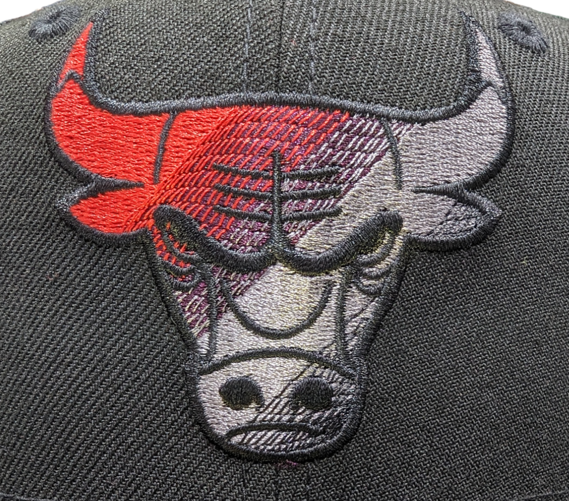 Chicago Bulls New Era Logo Fade 6X Black 59FIFTY Fitted Hat - Pro Jersey Sports