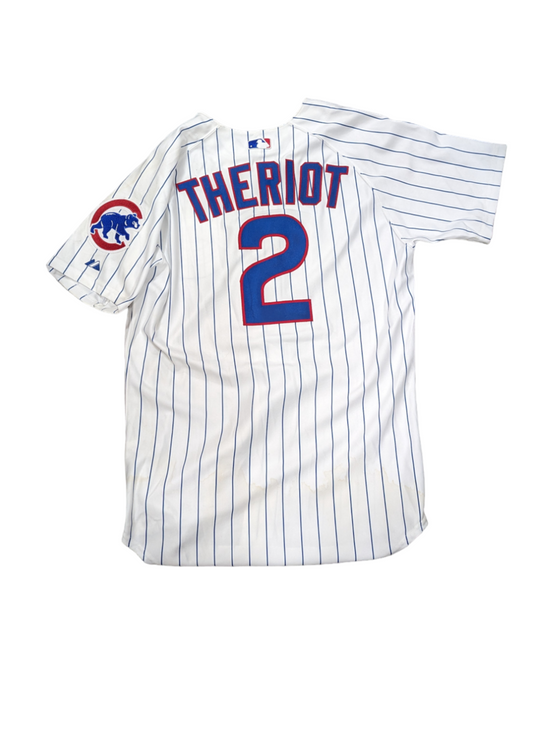 Mens Majestic Chicago Cubs Ryan Theriot Home White Authentic Jersey