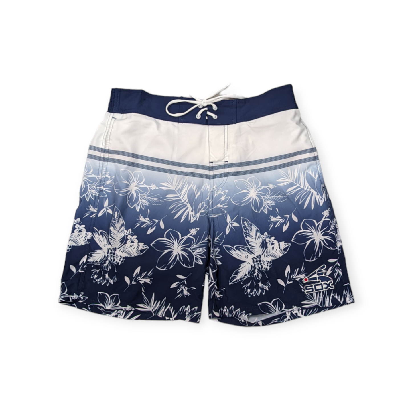 Men's Chicago White Sox Cooperstown Collection Hawaiian Print Navy Swim Trunks - Pro Jersey Sports