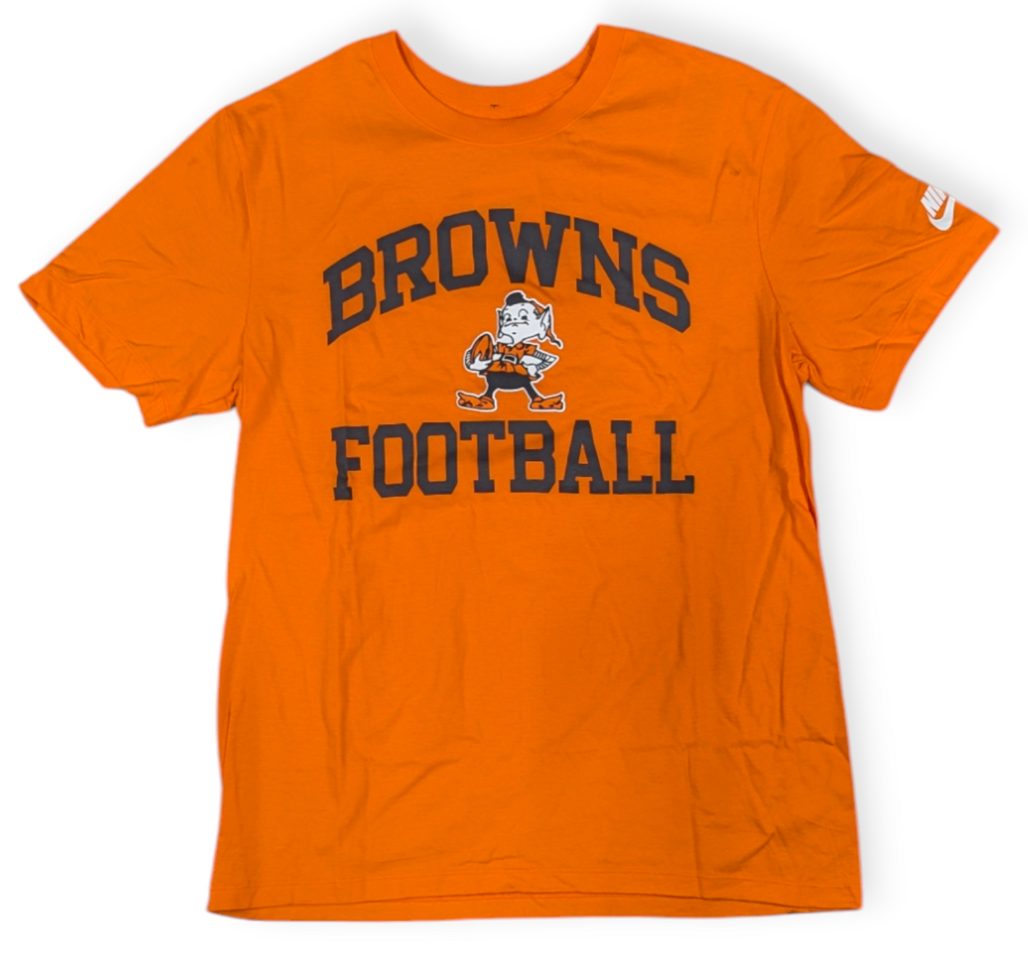 Men's Cleveland Browns Orange Throwback Logo Essential Tee - Pro Jersey Sports