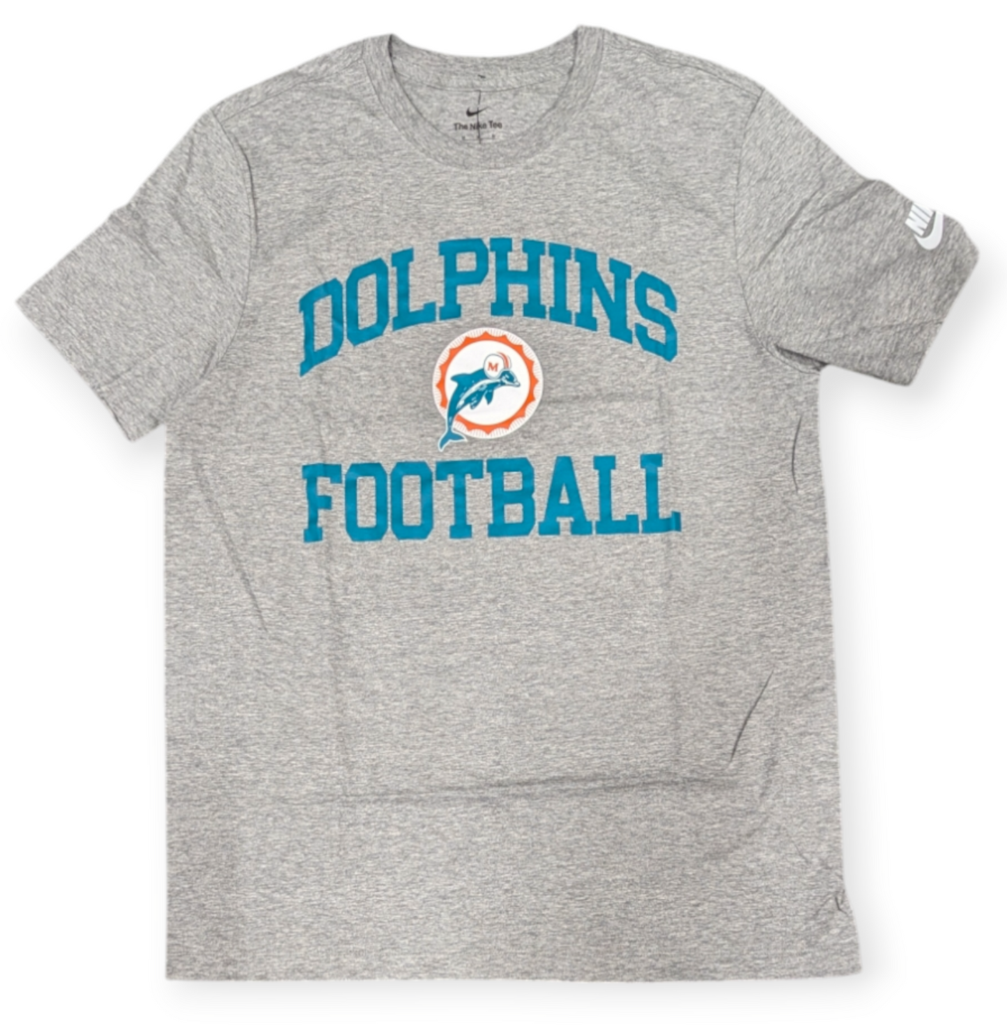 Men's Miami Dolphins Nike Throwback Gray Logo Essential Tee - Pro Jersey Sports