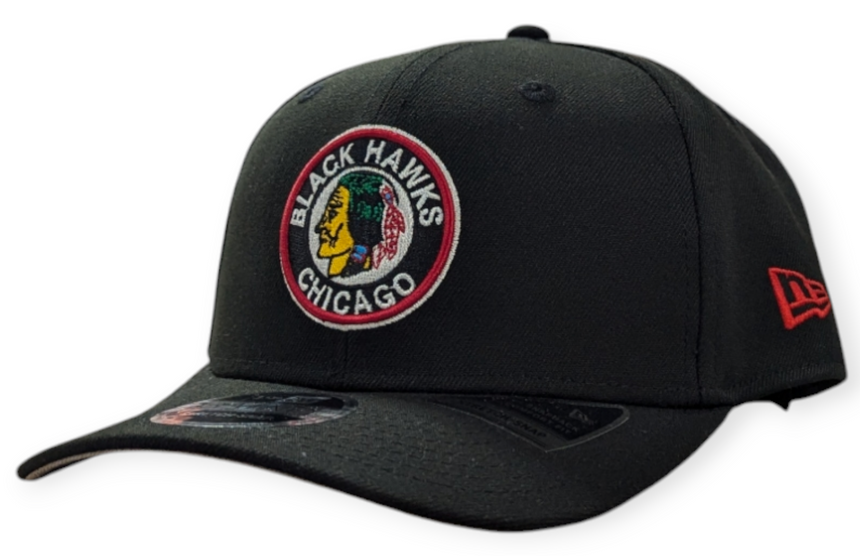Chicago Blackhawks New Era NHL Classic 1934 Black 9SEVENTY Adjustable Hat - Pro Jersey Sports