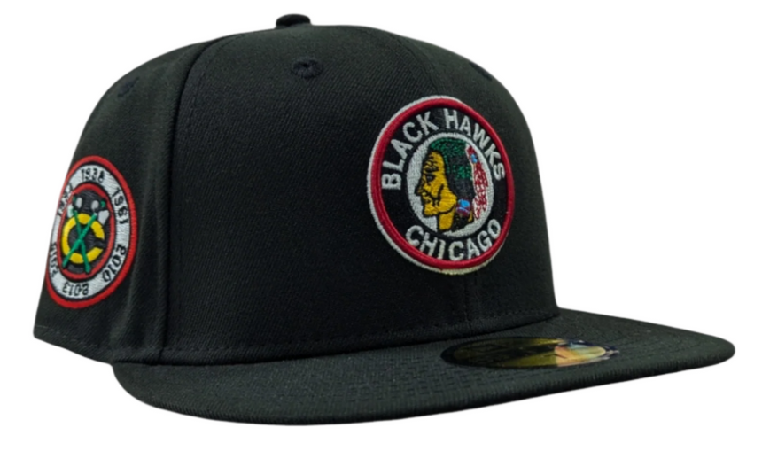 Chicago Blackhawks New Era 1934 Classic Black 59FIFTY Fitted Hat - Pro Jersey Sports