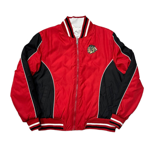 Women's Chicago Blackhawks Full Zip Reversible Polyester Jacket - Pro Jersey Sports
