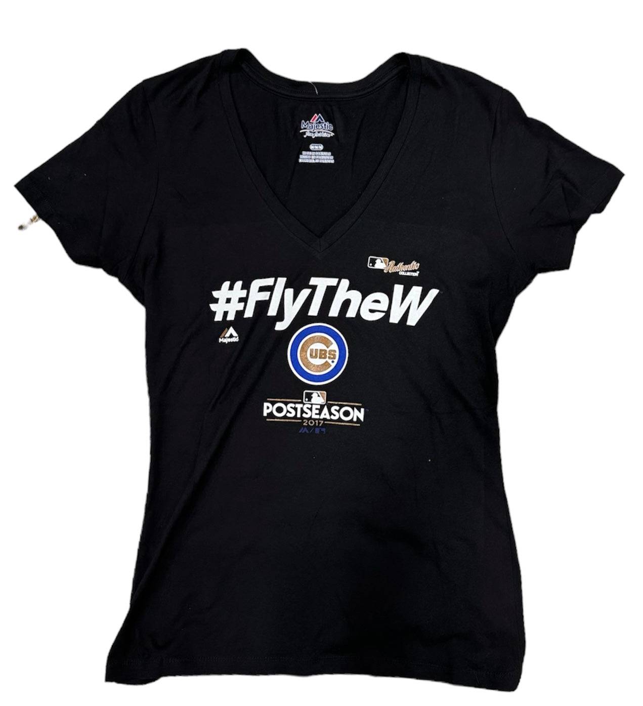 Women's Chicago Cubs 2017 Division Series Clincher Locker Room V-Neck T-Shirt - Pro Jersey Sports