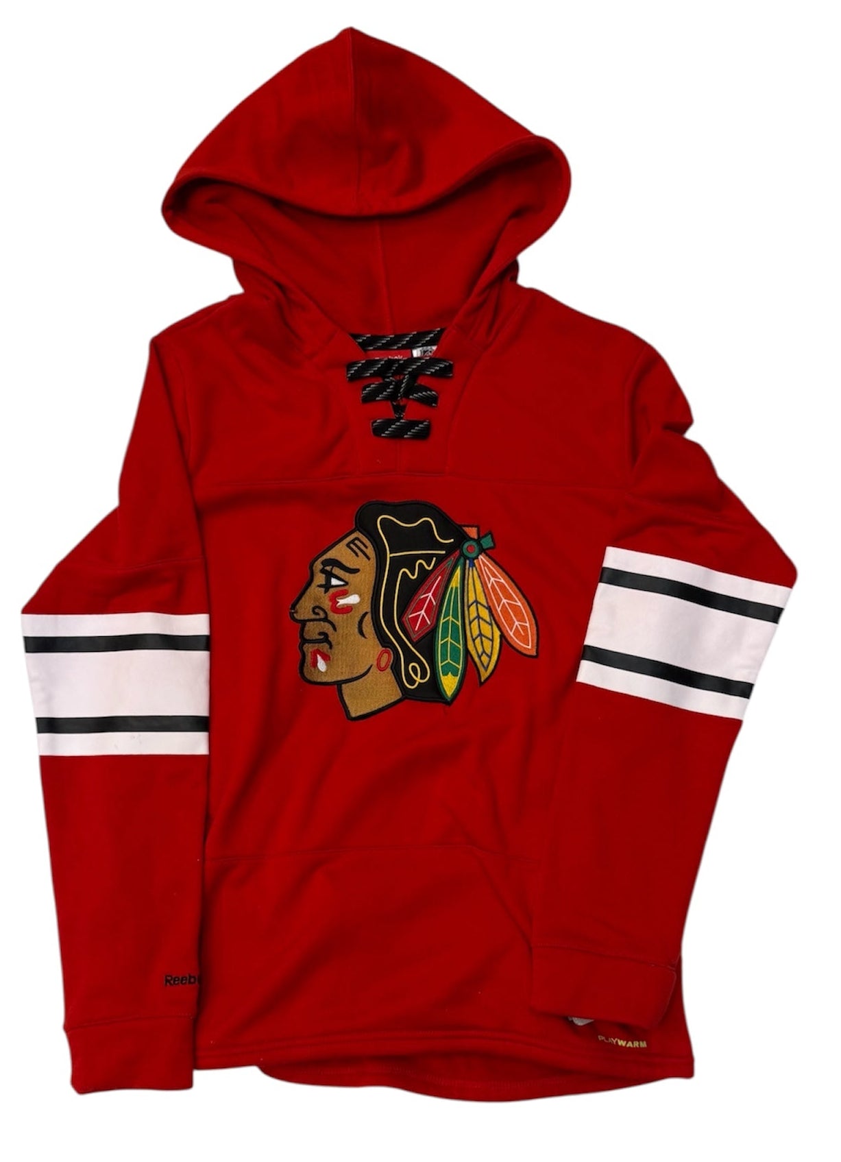 Chicago Blackhawks Reebok Youth Red Face Off Pullover Hoodie