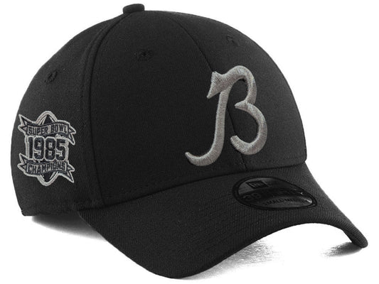Men's Chicago Bears New Era "B" Black/Graphite 1985 Champions 39THIRTY Flex Hat - Pro Jersey Sports