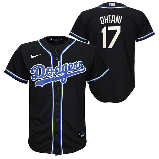 Youth Shohei Ohtani Los Angeles Dodgers Nike Black Replica Premium Team Jersey