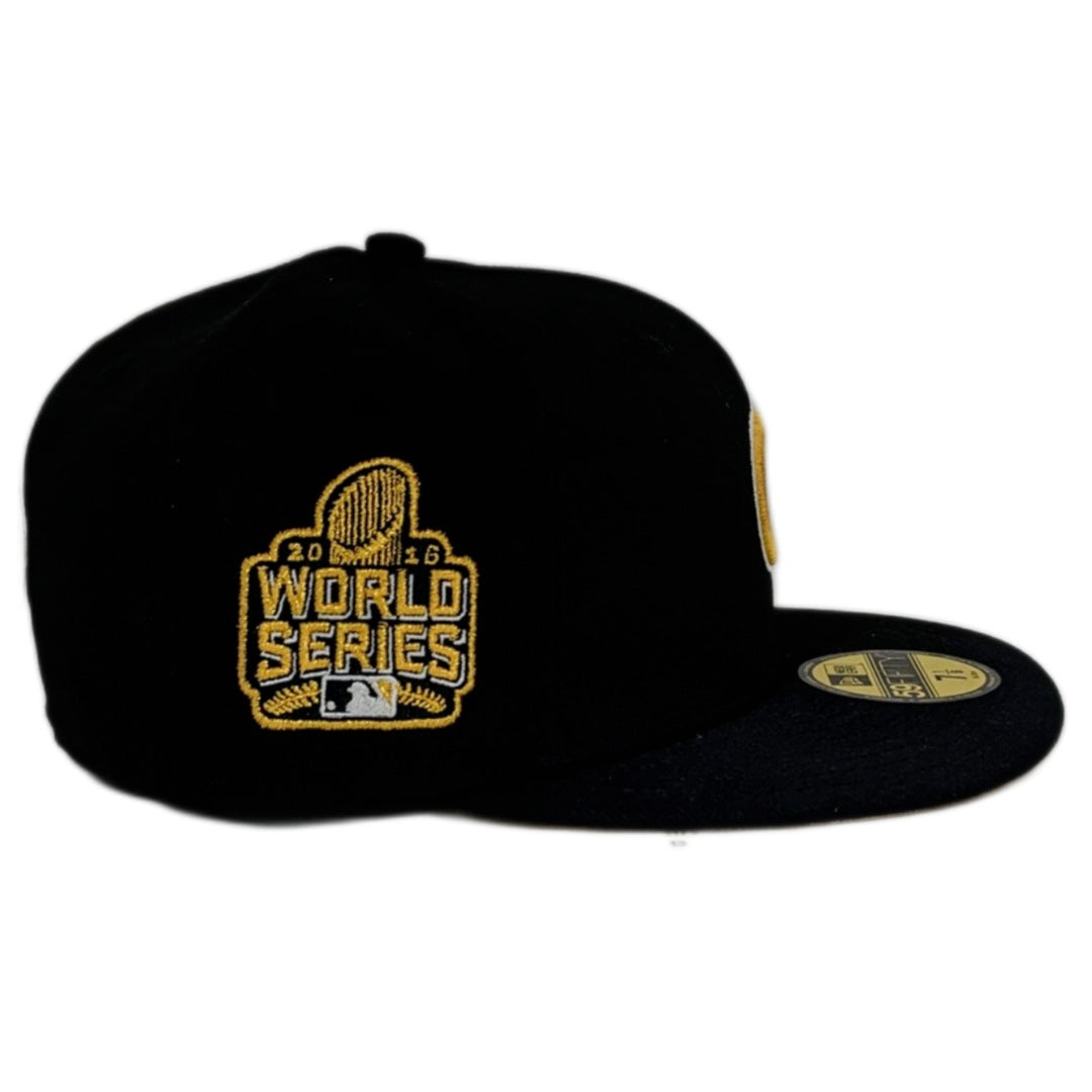 Chicago Cubs New Era 59FIFTY Day Black/Gold 59FIFTY Fitted Hat