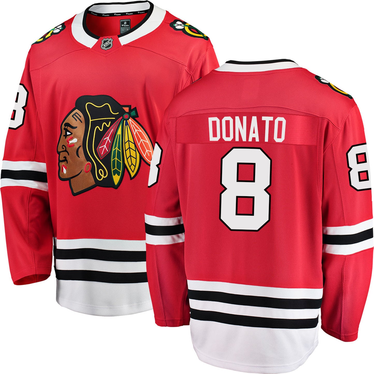 Men's Ryan Donato Chicago Blackhawks Red Home Fanatics Breakaway Premium Replica Jersey - Pro Jersey Sports