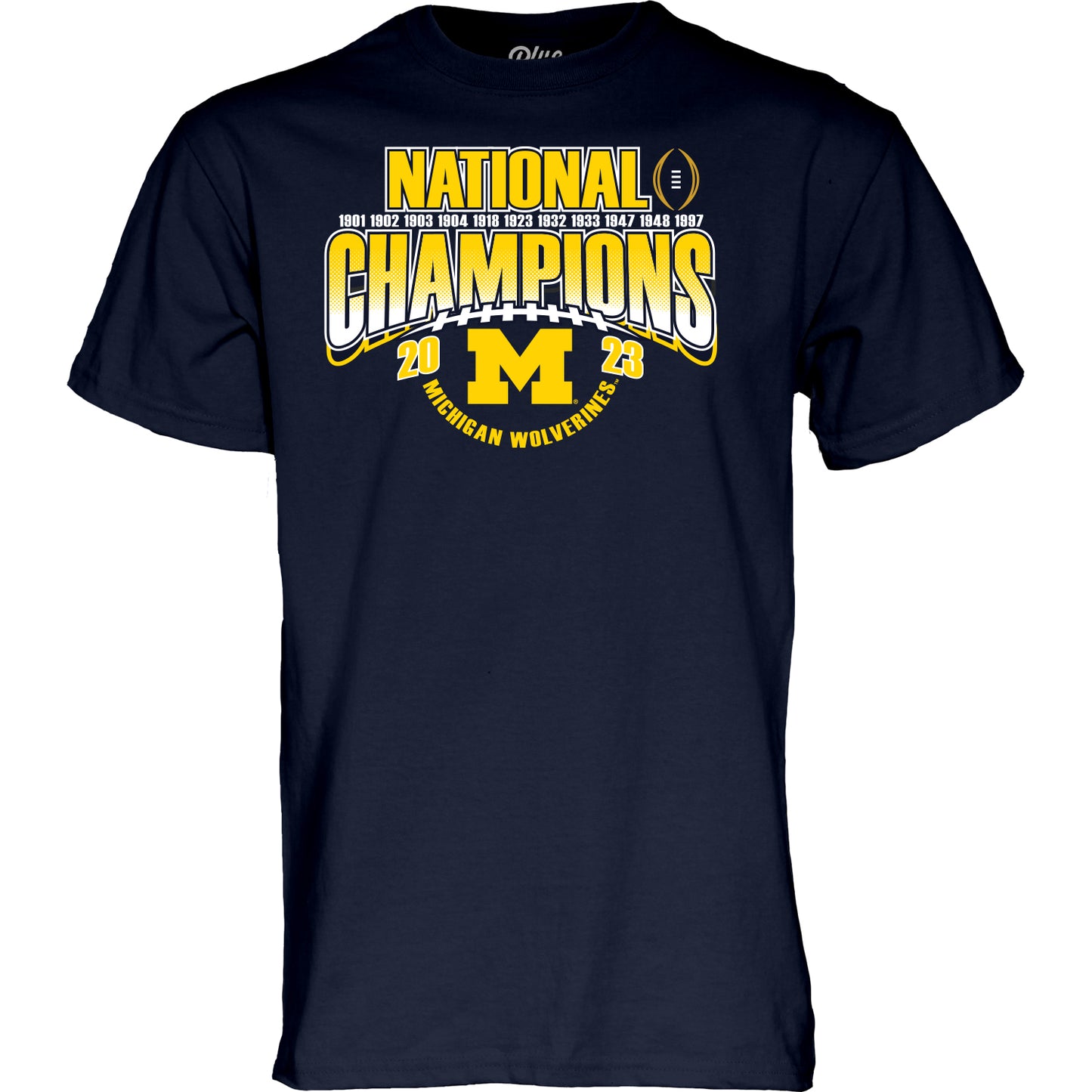 Men's Michigan Wolverines Navy 2023 National Champions Arch Logo T-Shirt - Pro Jersey Sports