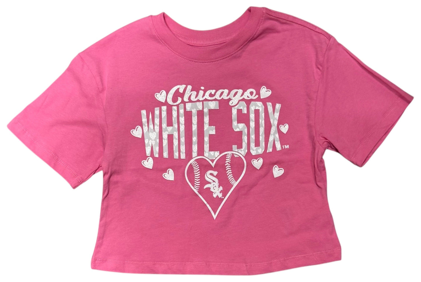 Youth Girls Chicago White Sox Pink Luv 4 Team Boxy T-Shirt - Pro Jersey Sports