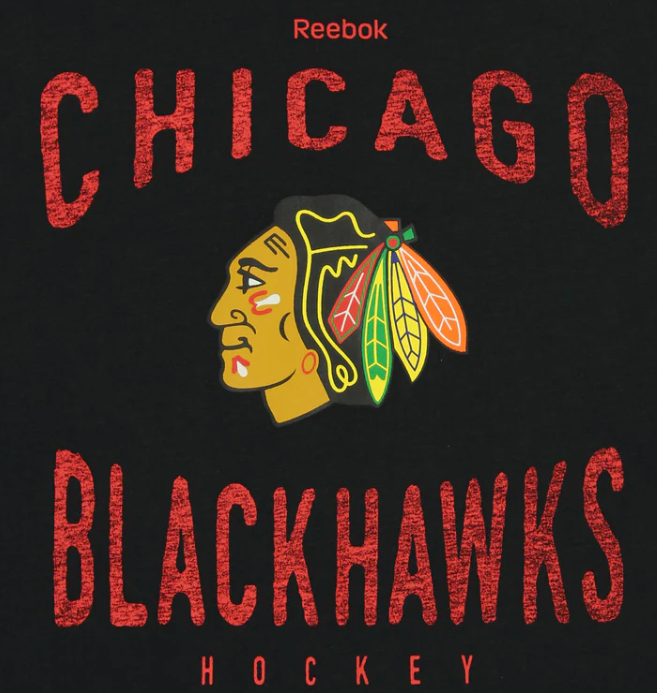 Reebok NHL Youth Chicago Blackhawks Scratched Out Team L/S Tee - Pro Jersey Sports