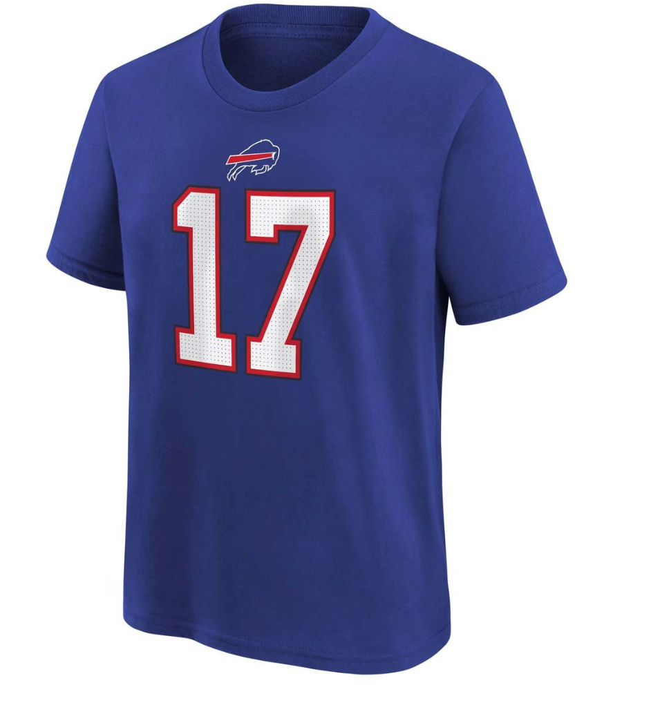 Youth Buffalo Bills Josh Allen Nike Blue FUSE Name & Number T-Shirt - Pro Jersey Sports